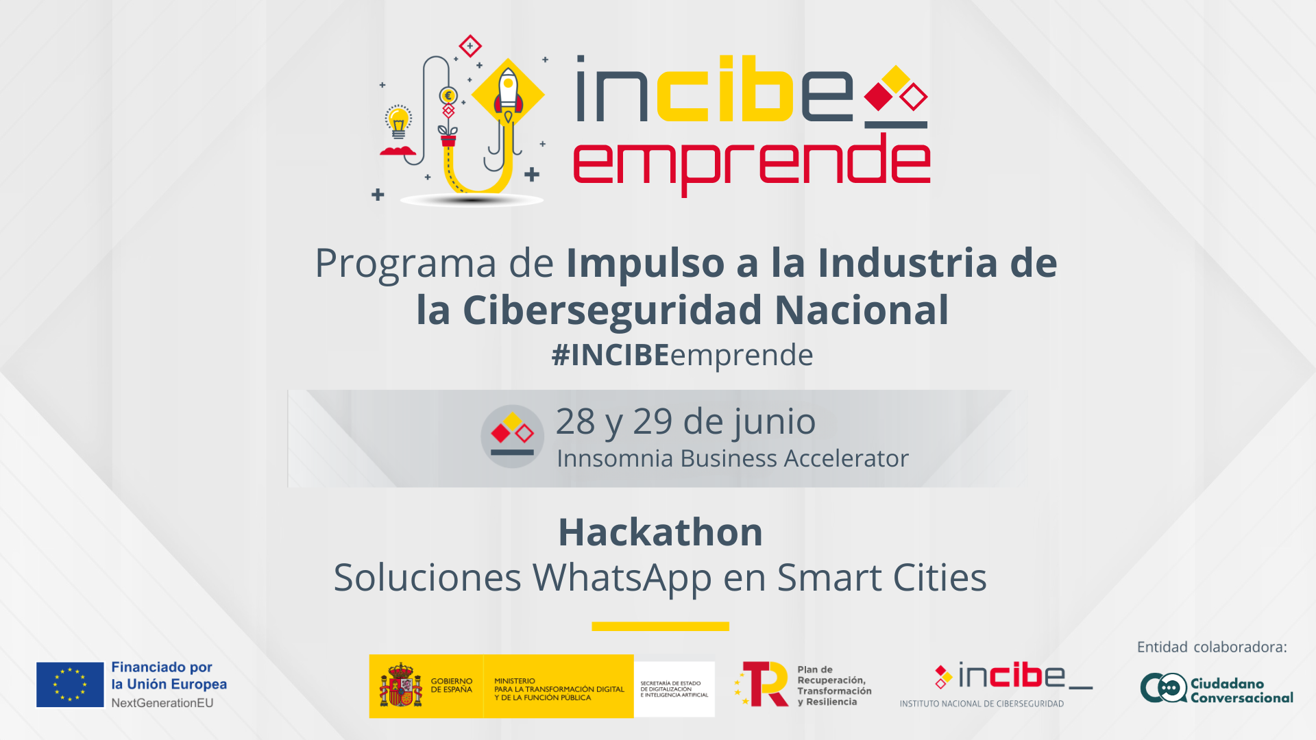 INCIBE y Ciudadano Conversacional lanzan un Hackathon para encontrar las soluciones más innovadoras a través del uso de WhatsApp